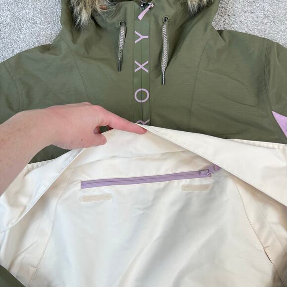 ROXY Women's Waterproof Insulated Shelter Snow Snow Sports Winter Jacket (Sz L) - Picture 7 of 13